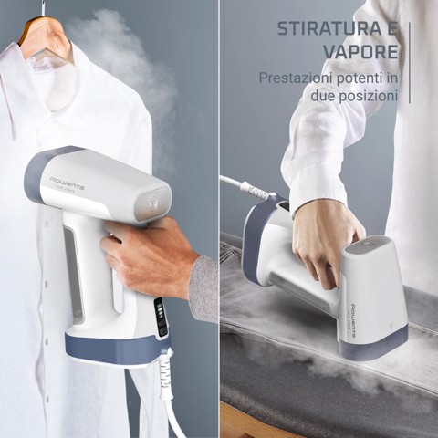 Rowenta Pure Force , 2-in-1 Stiratore verticale a vapore, Uso Verticale/Orizzontale, DR8722