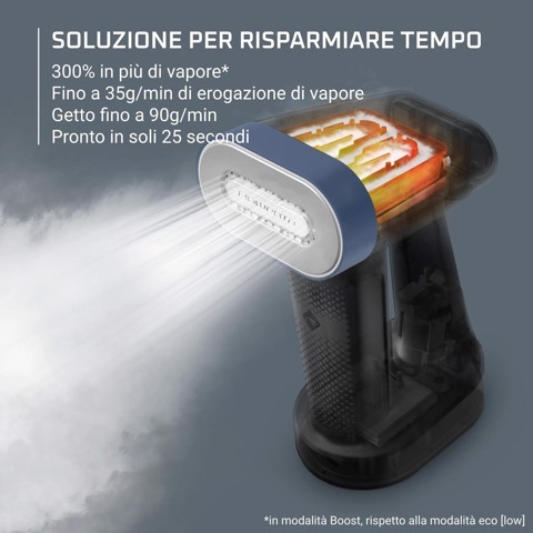 Rowenta Pure Force , 2-in-1 Stiratore verticale a vapore, Uso Verticale/Orizzontale, DR8722