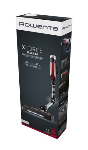 Rowenta RH2077 Aspirapolvere a bastone 2 in 1 Batteria Secco Senza sacchetto 0,4 L 250 W Nero, Rosso
