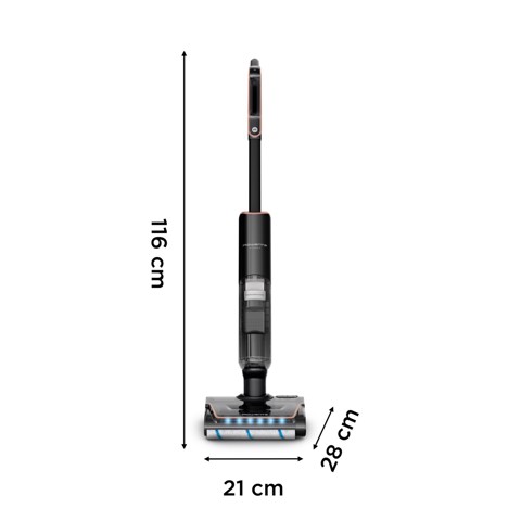 Rowenta X-Clean 7 , Lavapavimenti Senza Fili, Autonomia 50', Tecnologia Smart, Assistente Vocale, Autopulizia e Asciugatura, Luci Led, Pulizia Bordi, GZ5736