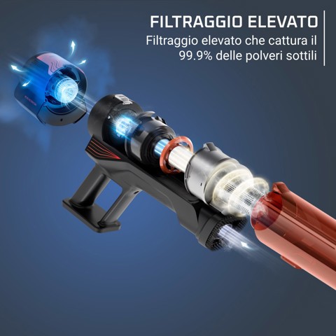 Rowenta X-FORCE 8.80, Aspirapolvere Senza Filo, 100 AW, Modello Animal Care, RH1872