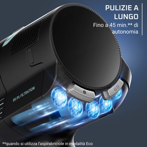 Rowenta X-Force 8.80, Aspirapolvere Senza Filo, Pulizia Potente, 100AW*, RH1833