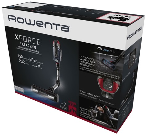 Rowenta X-Force Flex 12.60 RH98A7WO aspirapolvere senza filo Rosso, Grigio Senza sacchetto