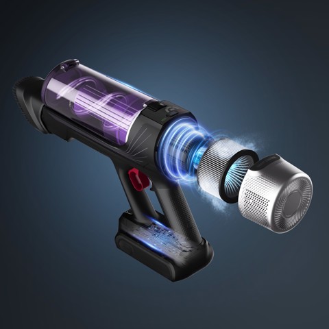 Rowenta X-Force Flex 9.60 RH2037WO aspirapolvere senza filo Nero, Porpora Senza sacchetto