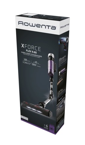 Rowenta X-Force Flex 9.60 RH2037WO aspirapolvere senza filo Nero, Porpora Senza sacchetto