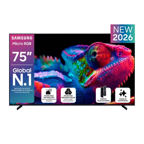 Samsung 75" Micro RGB R85H 4K Vision AI Smart TV (2026)
