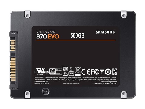 Samsung SSD interno 870 EVO 2.5" 500 GB Serial ATA III V-NAND