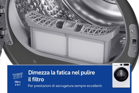 Samsung Asciugatrice Crystal EcoDry 8 Kg DV80DG52B0AEET