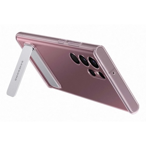 Samsung Clear Standing Cover Trasparente per Galaxy S22 Ultra