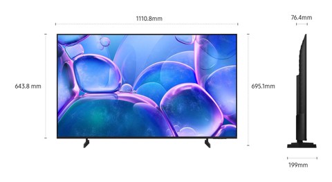 Samsung Crystal UHD 50" UE50U7000FUXZT 4K, Processore Crystal 4K, HDR, Smart Experience, OTS Lite & Adaptive Sound, Metal Stream Design, Smart TV, 2025