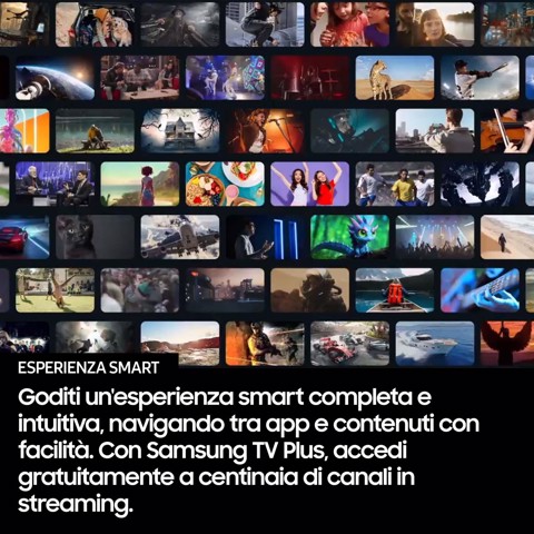 Samsung Crystal UHD 50" UE50U7000FUXZT 4K, Processore Crystal 4K, HDR, Smart Experience, OTS Lite & Adaptive Sound, Metal Stream Design, Smart TV, 2025