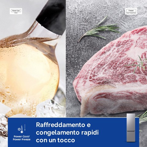 Samsung Frigorifero Combinato EcoFlex AI 2m 390L RB38C600CS9