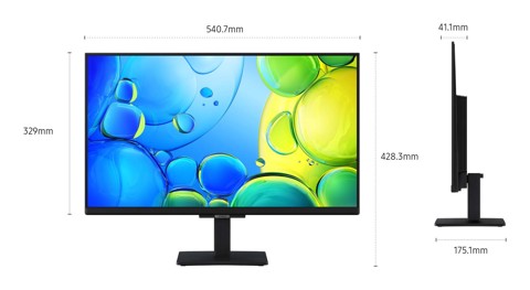 Samsung Full HD 24" UE24F6000FUXZT, Hyper Real Processor, HDR & Pur Color, Smart Experience, OTS Lite & Adaptive Sound, Slim Look Design, Smart TV, 2025