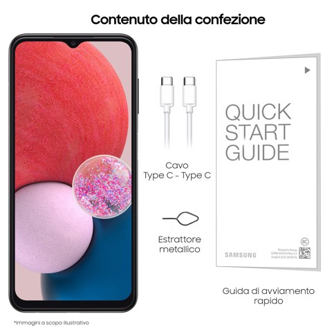Samsung Galaxy A13 16,8 cm (6.6") Doppia SIM Android 12 4G USB tipo-C 4 GB 128 GB 5000 mAh Nero