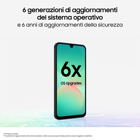 Samsung Galaxy A26 5G, Smartphone con Funzioni intelligenti, Display Super AMOLED 6.7”, 8GB RAM, 256GB, Batteria 5.000 mAh, memoria espandibile, Mint