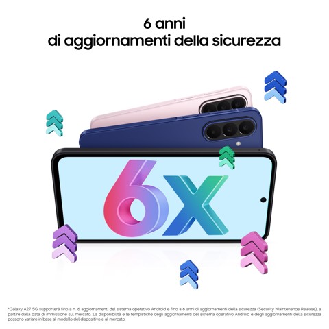 Samsung GALAXY A27 5G 17 cm (6.7") Doppia SIM Android 16.0 USB tipo-C 8 GB 256 GB 5000 mAh Nero