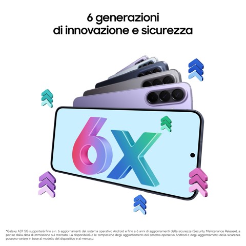 Samsung Galaxy A37 5G 17 cm (6.7") Doppia SIM Android 16.0 USB tipo-C 8 GB 256 GB 5000 mAh Grigio