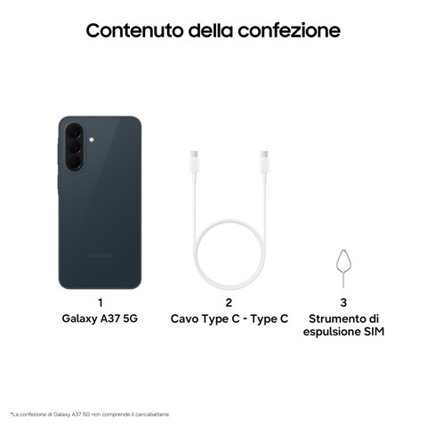 Samsung Galaxy A37 5G 17 cm (6.7") Doppia SIM Android 16.0 USB tipo-C 8 GB 256 GB 5000 mAh Grigio