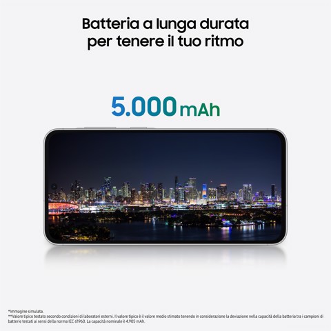 Samsung Galaxy A56 5G, Smartphone con Funzioni intelligenti, Display Super AMOLED 6.7”, 8GB RAM, 128GB, Camera 50MP, Batteria 5.000 mAh, IP67, Awesome Lightgray