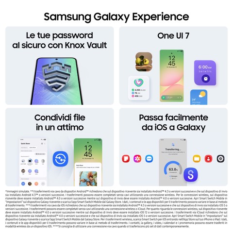 Samsung Galaxy A56 5G, Smartphone con Funzioni intelligenti, Display Super AMOLED 6.7”, 8GB RAM, 256GB, Camera 50MP, Batteria 5.000 mAh, IP67, Awesome Lightgray