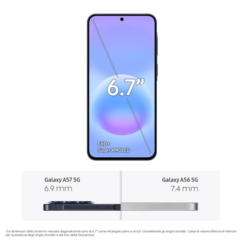 Samsung Galaxy A57 5G 17 cm (6.7") Doppia SIM Android 16.0 USB tipo-C 8 GB 128 GB 5000 mAh Blu marino