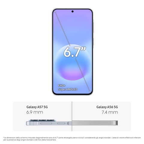 Samsung Galaxy A57 5G 17 cm (6.7") Doppia SIM Android 16.0 USB tipo-C 8 GB 128 GB 5000 mAh Blu