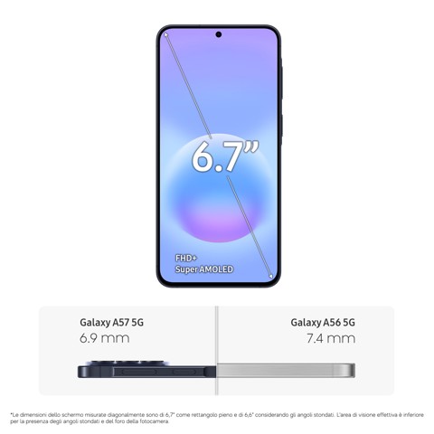 Samsung Galaxy A57 5G 17 cm (6.7") Doppia SIM Android 16.0 USB tipo-C 8 GB 256 GB 5000 mAh Blu marino
