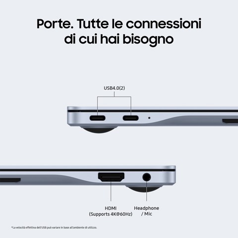 Samsung Galaxy Book4 Edge Laptop, Elite X, 16GB RAM, 512GB SSD, 14" Super AMOLED, Windows 11 Home, Sapphire Blue