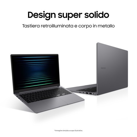 Samsung Galaxy Book5 Intel Core Ultra 7 255U Computer portatile 39,6 cm (15.6") Full HD 32 GB LPDDR5x-SDRAM 1 TB SSD Wi-Fi 6 (802.11ax) Windows 11 Home Grigio