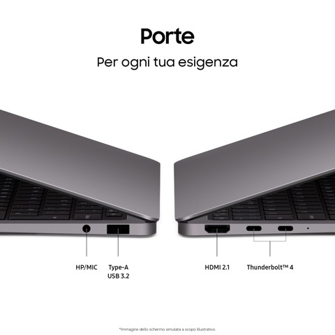 Samsung Galaxy Book6 Pro (14", Ultra 7 356H, 32GB), Copilot+PC, lntel® Core™ Ultra 7 processor 356H, 1TB, Portatile, Batteria fino a 30 ore*, Design sottile, Dynamic AMOLED 2X display, Touchscreen, Touchpad Aptico, Galaxy Al, Gray