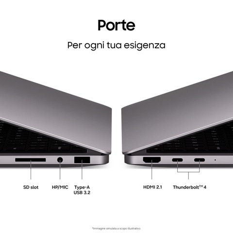 Samsung Galaxy Book6 Ultra (16", Ultra 7 356H, 32GB), Copilot+PC, NVIDIA® GeForce RTX™ 5060, Processore lntel® Core™ Ultra 7 356H, 1TB, Portatile, Batteria fino a 30 ore*, Dynamic AMOLED 2X, Touchscreen, Touchpad Aptico, Galaxy Al, Gray