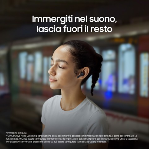 Samsung Galaxy Buds3 FE, Auricolari Wireless, Audio 360, Gemini AI, Gray