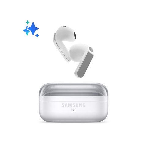 Samsung Galaxy Buds4, White, Corpo in metallo, Altoparlante a 1 via, equalizzatore adattivo, Chiamate cristalline, Audio a 360°, ANC, Controllo adattivo del rumore Connessione senza interruzioni e One UI, Galaxy AI pronto ai comandi vocali
