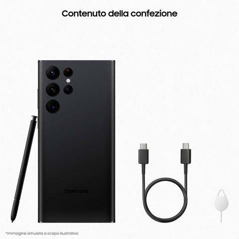 Samsung Galaxy S22 Ultra 5G Display 6.8'' Dynamic AMOLED 2X, 5 fotocamere, RAM 12 GB, 256 GB, 5.000mAh, Phantom Black