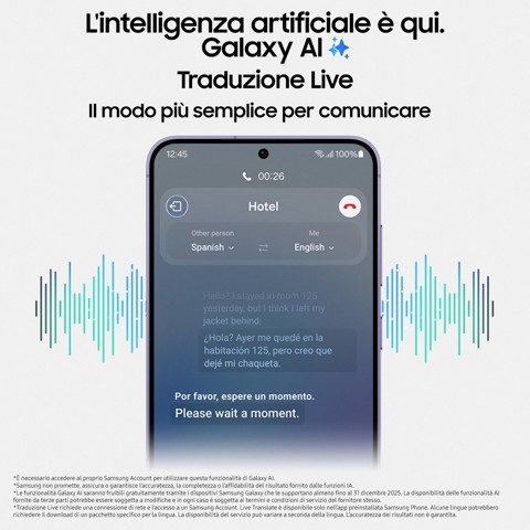 Samsung Galaxy S24 Smartphone AI, Display 6.2'' FHD+ Dynamic AMOLED 2X, Fotocamera 50MP, RAM 8GB, 128GB, 4.000 mAh, Cobalt Violet