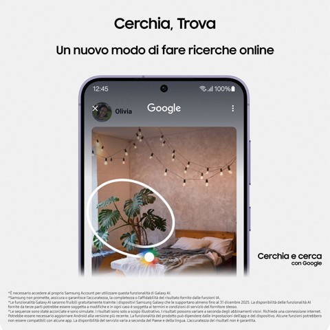 Samsung Galaxy S24 Smartphone AI, Display 6.2'' FHD+ Dynamic AMOLED 2X, Fotocamera 50MP, RAM 8GB, 128GB, 4.000 mAh, Cobalt Violet