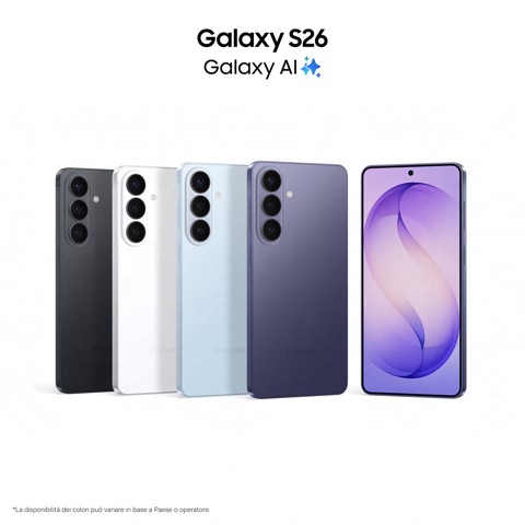 Samsung Galaxy S26 Smartphone AI, 256GB, Processore avanzato, Assistente Foto, Creative Studio, Camera 50 MP, 4300 mAh, Cobalt Violet