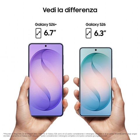 Samsung Galaxy S26 Smartphone AI, 256GB, Processore avanzato, Assistente Foto, Creative Studio, Camera 50 MP, 4300 mAh, Cobalt Violet