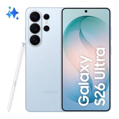 Samsung Galaxy S26 Ultra Smartphone AI, 512GB, Privacy Display integrato, Processore potente, Assistente Foto, Camera 200 MP, 5000 mAh, Sky Blue