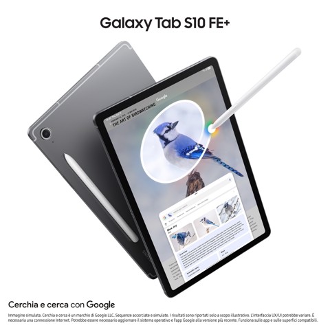 Samsung Galaxy Tab S10 FE+, Android Tablet, Display 13.1" LCD, Wifi, RAM 12GB, 256GB, 10.090 mAh, S Pen, Android 15, IP68, Gray