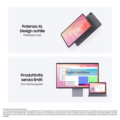 Samsung Galaxy Tab S11, Tablet AI, Wi-Fi, Design Leggero, Strumenti AI Multimodali, DeX, RAM 12GB, 256 GB, Batteria a Lunga Durata, Gray