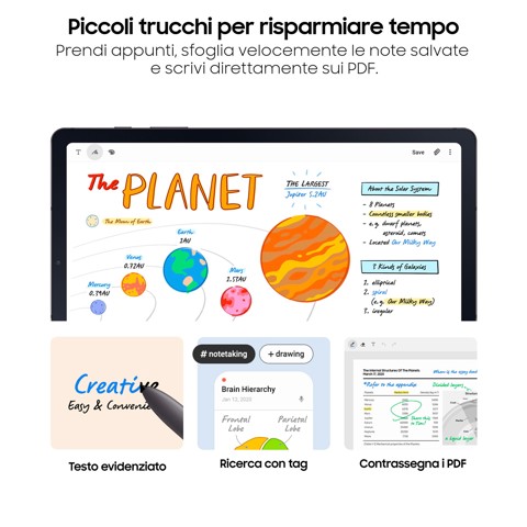 Samsung Galaxy Tab S6 Lite (2022) Tablet Android 10.4 Pollici Wi-Fi RAM 4 GB, 128 GB espandibili Tablet Android 12 Oxford Gray