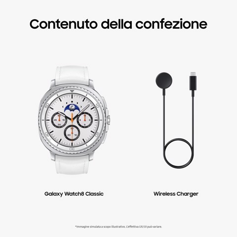 Samsung Galaxy Watch 8 Classic, Bluetooth, 46mm bianco