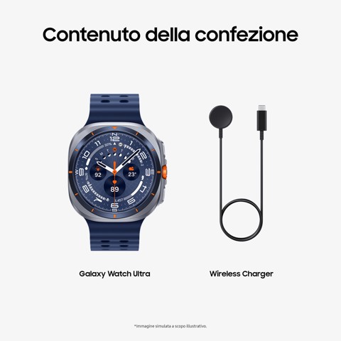 Samsung Galaxy Watch Ultra 2025 (Titanium Blue, LTE, 47mm) Smartwatch Galaxy AI, Design resistente agli urti, Batteria a lunga durata, Cassa in titanio di grado aerospaziale