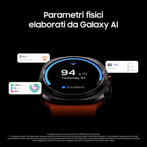 Samsung Galaxy Watch Ultra 2025 (Titanium Blue, LTE, 47mm) Smartwatch Galaxy AI, Design resistente agli urti, Batteria a lunga durata, Cassa in titanio di grado aerospaziale