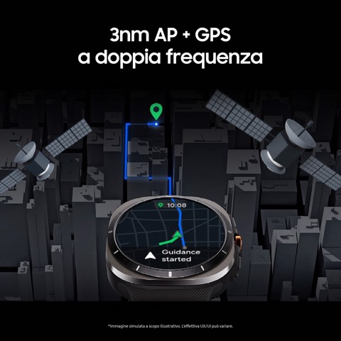 Samsung Galaxy Watch Ultra 2025 (Titanium Blue, LTE, 47mm) Smartwatch Galaxy AI, Design resistente agli urti, Batteria a lunga durata, Cassa in titanio di grado aerospaziale