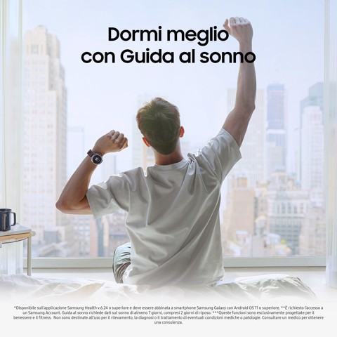 Samsung Galaxy Watch8 Classic (Black, BT, 46mm) Smartwatch Galaxy AI, design resistente agli urti, lunetta girevole, processore 3nm, monitoraggio attività fisica e sonno, One UI 8