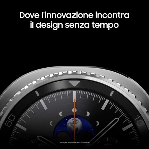 Samsung Galaxy Watch8 Classic (White, BT, 46mm) Smartwatch Galaxy AI, design resistente agli urti, lunetta girevole, processore 3nm, monitoraggio attività fisica e sonno, One UI 8