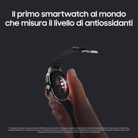 Samsung Galaxy Watch8 Classic (White, BT, 46mm) Smartwatch Galaxy AI, design resistente agli urti, lunetta girevole, processore 3nm, monitoraggio attività fisica e sonno, One UI 8