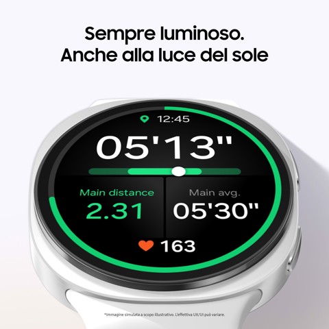 Samsung Galaxy Watch8 (Dark Gray, BT, 44mm) Smartwatch Galaxy AI, allenatore personale, design resistente agli urti, processore 3nm, monitoraggio attività fisica e sonno, One UI 8